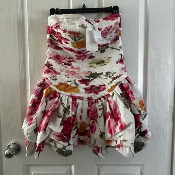 Miss Rosier Strapless homecoming or cocktail floral dress (size small) - BNWT - Picture 1 of 5
